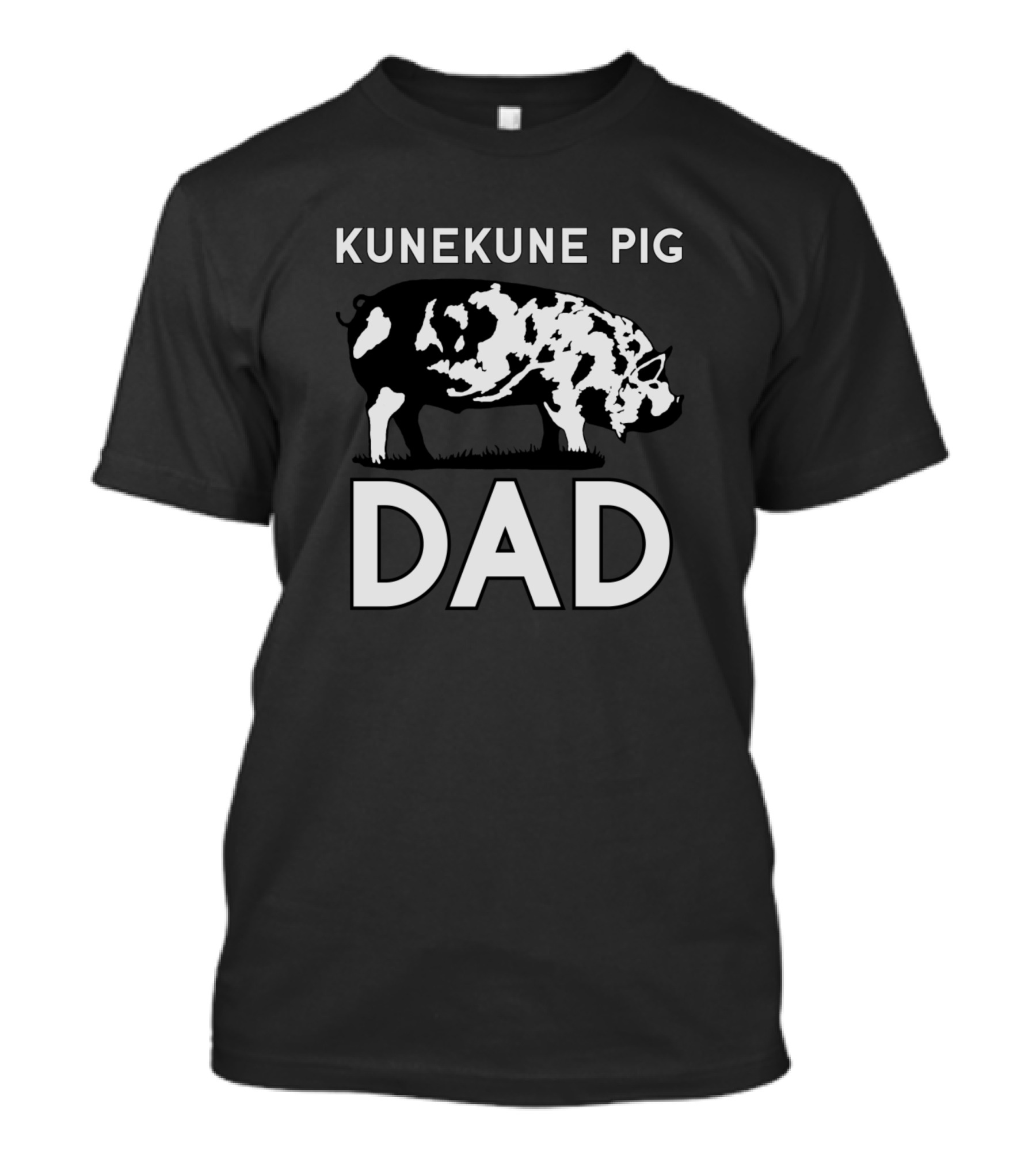 Kunekune Pig Dad Black And White Pig T-Shirt