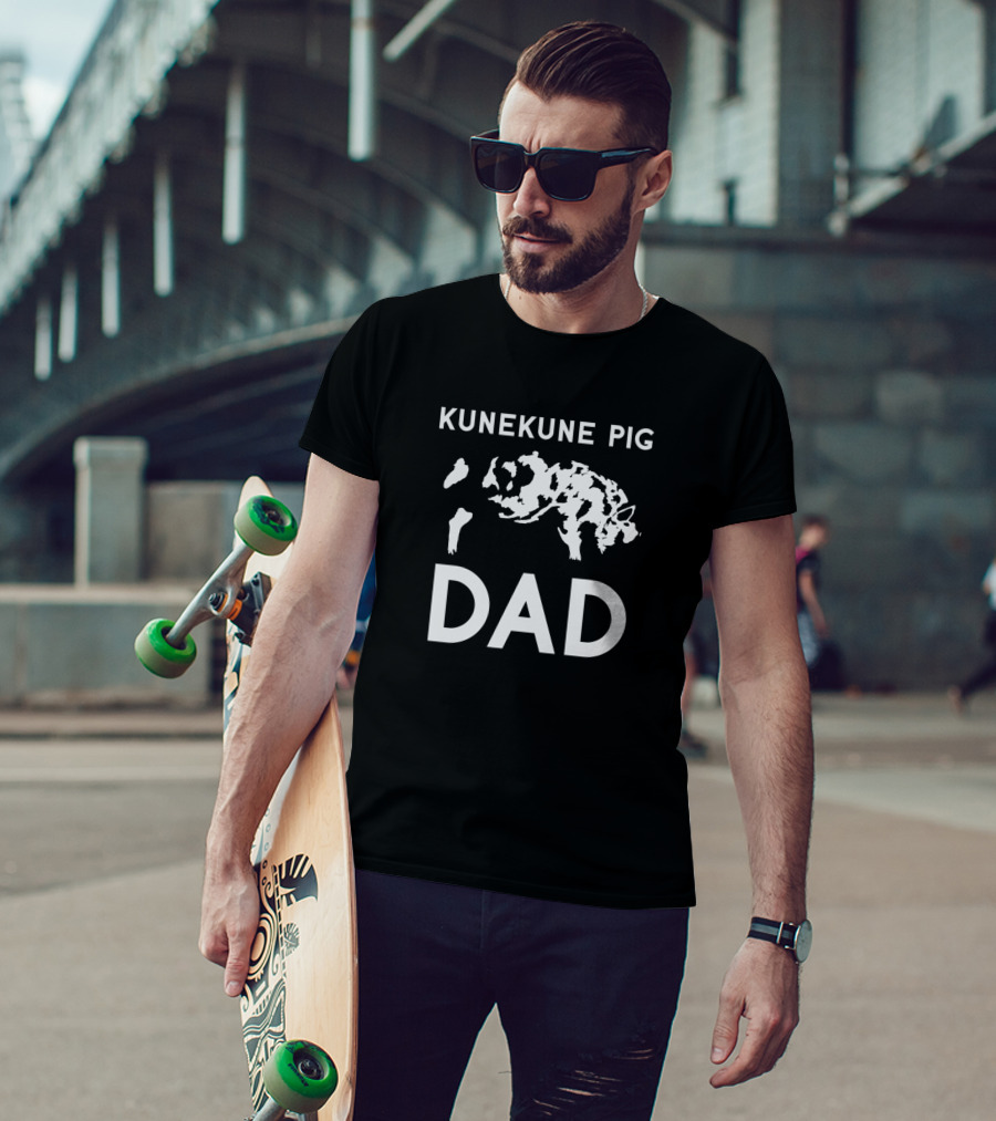 Kunekune Pig Dad Black And White Pig T-Shirt