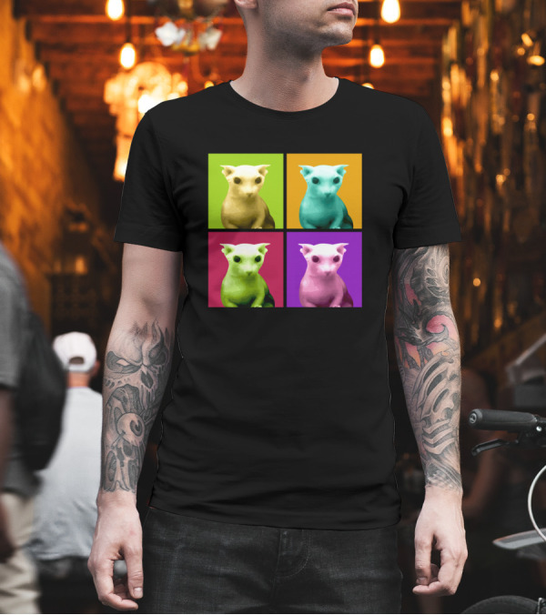 Bingus Colorful Pop Art Quadrants T-Shirt Bingus Colorful Pop Art Quadrants T-Shirt