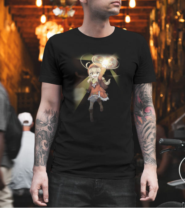 Genshin Impact Klee Pyro Spark Character Magic Burst T-Shirt Genshin Impact Klee Pyro Spark Character Magic Burst T-Shirt