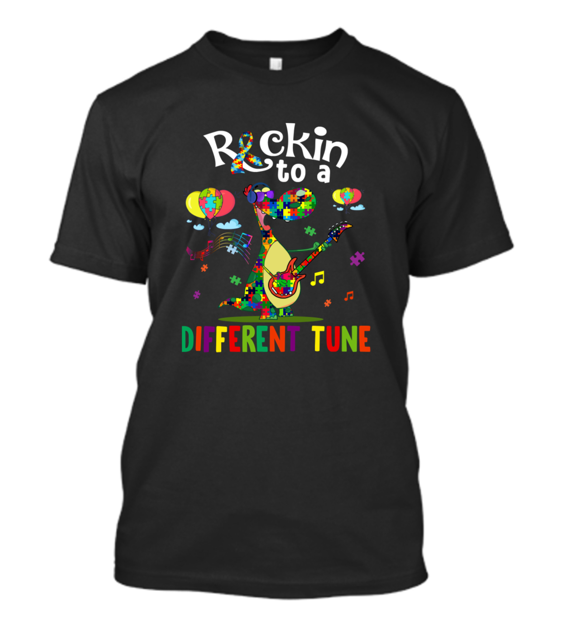 Rockin To A Different Tune Autism Awareness T-Shirt