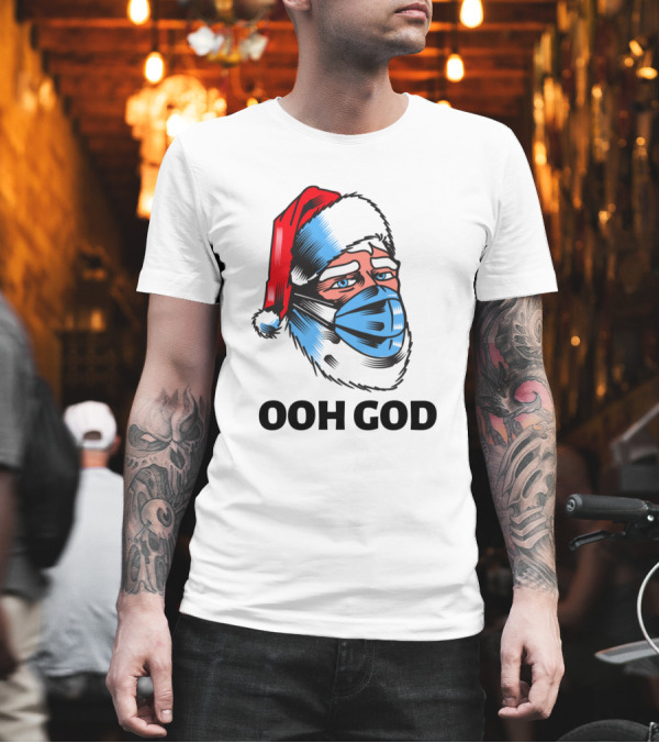 OOH GOD Worried Santa Mask T-Shirt OOH GOD Worried Santa Mask T-Shirt