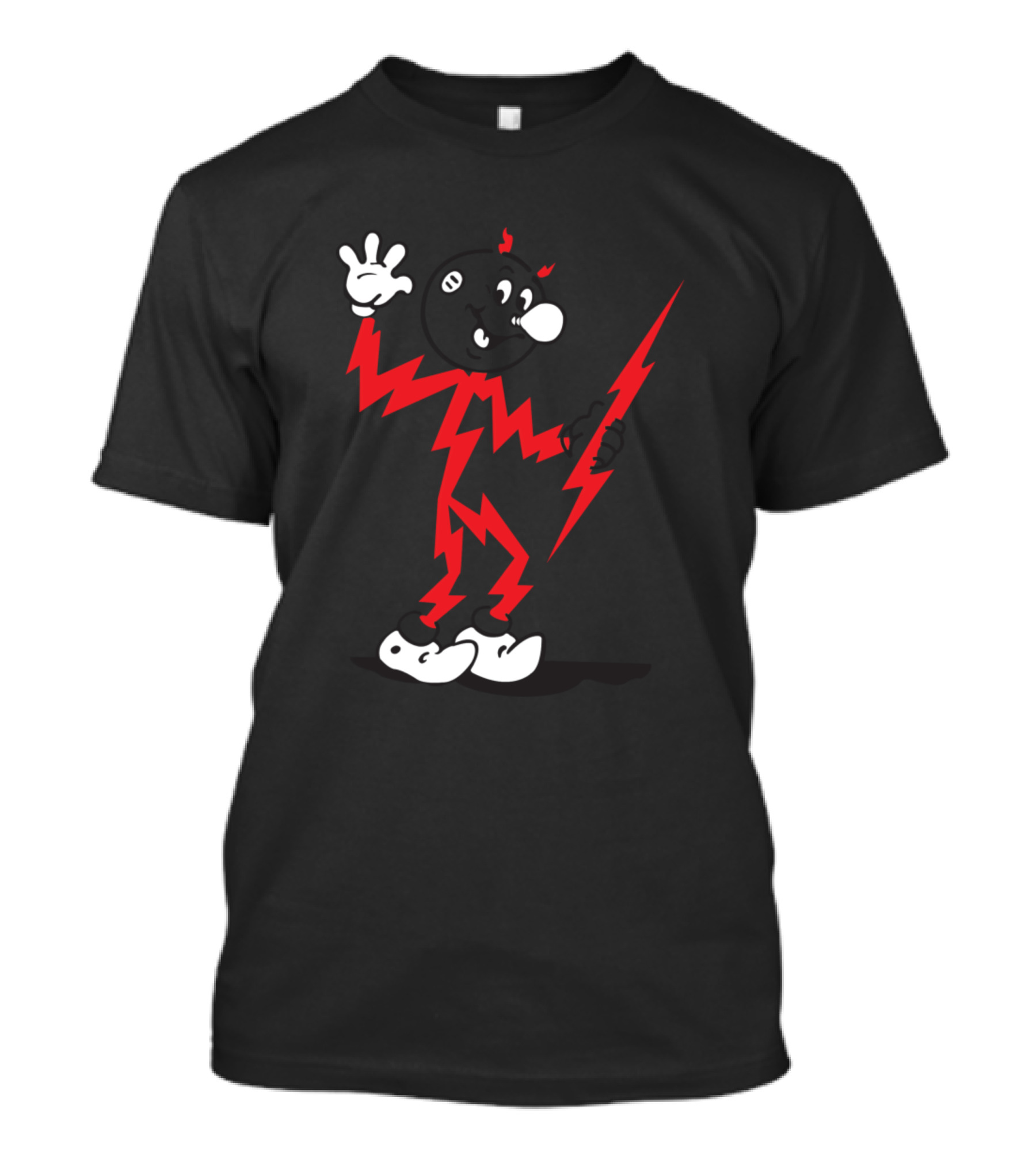 Electrical Power Power Boy Lightning Character T-Shirt