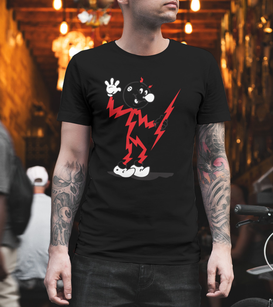Electrical Power Power Boy Lightning Character T-Shirt