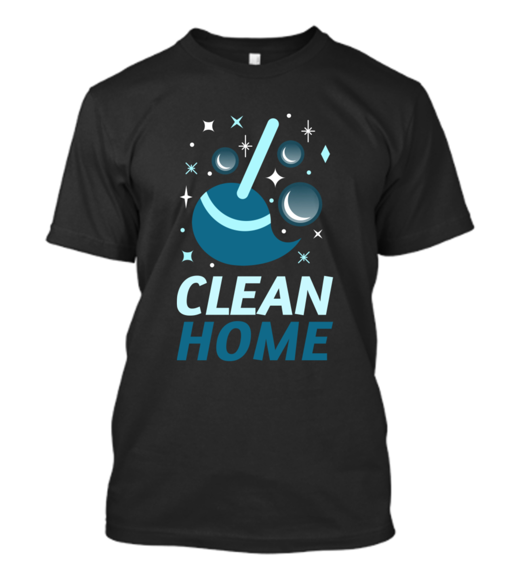 CLEAN HOME Mop With Bubbles And Sparkles T-Shirt