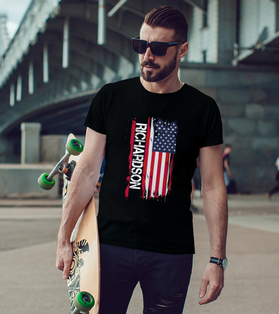 Richardson Distressed USA Flag T-Shirt