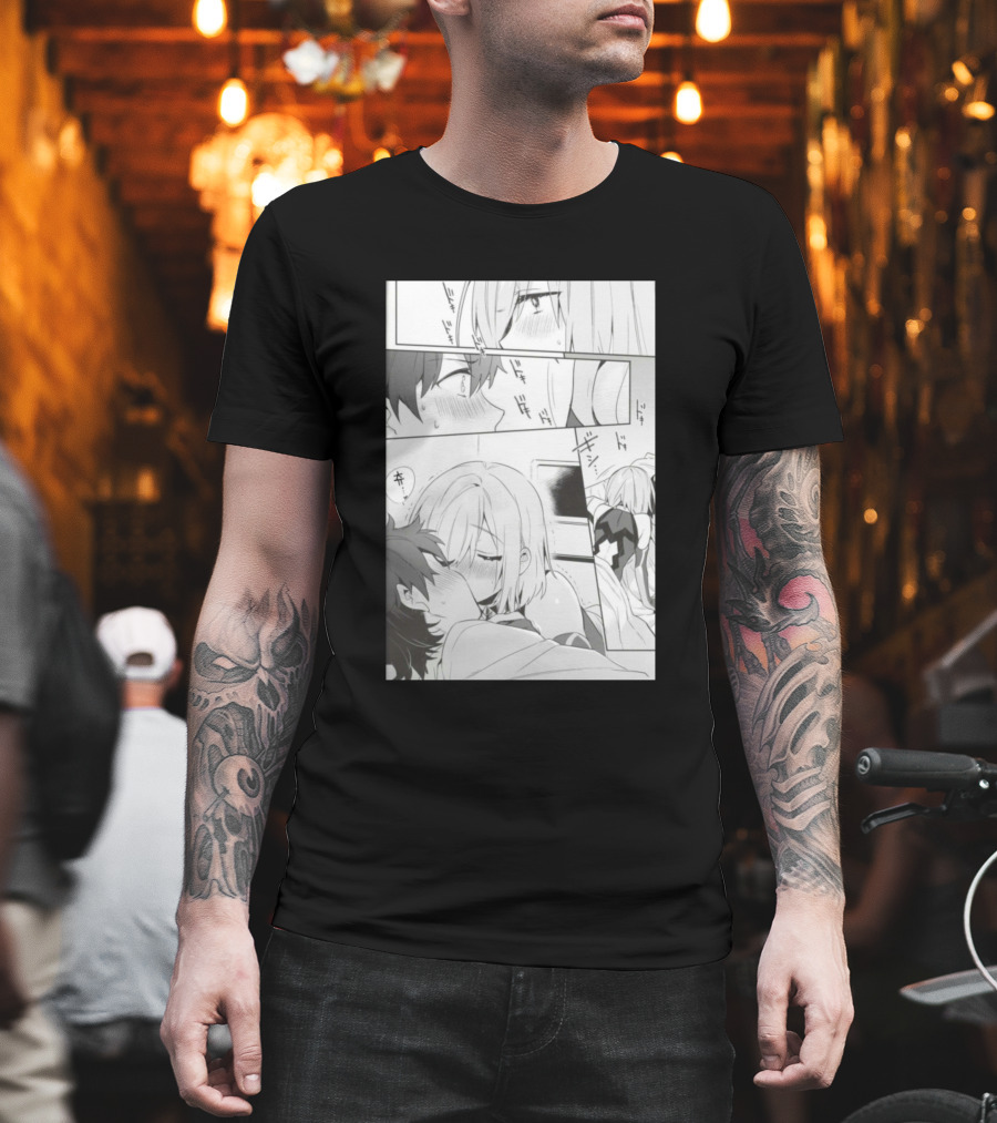 Darling In The Franxx Manga Panel Romantic Kiss Scene T-Shirt