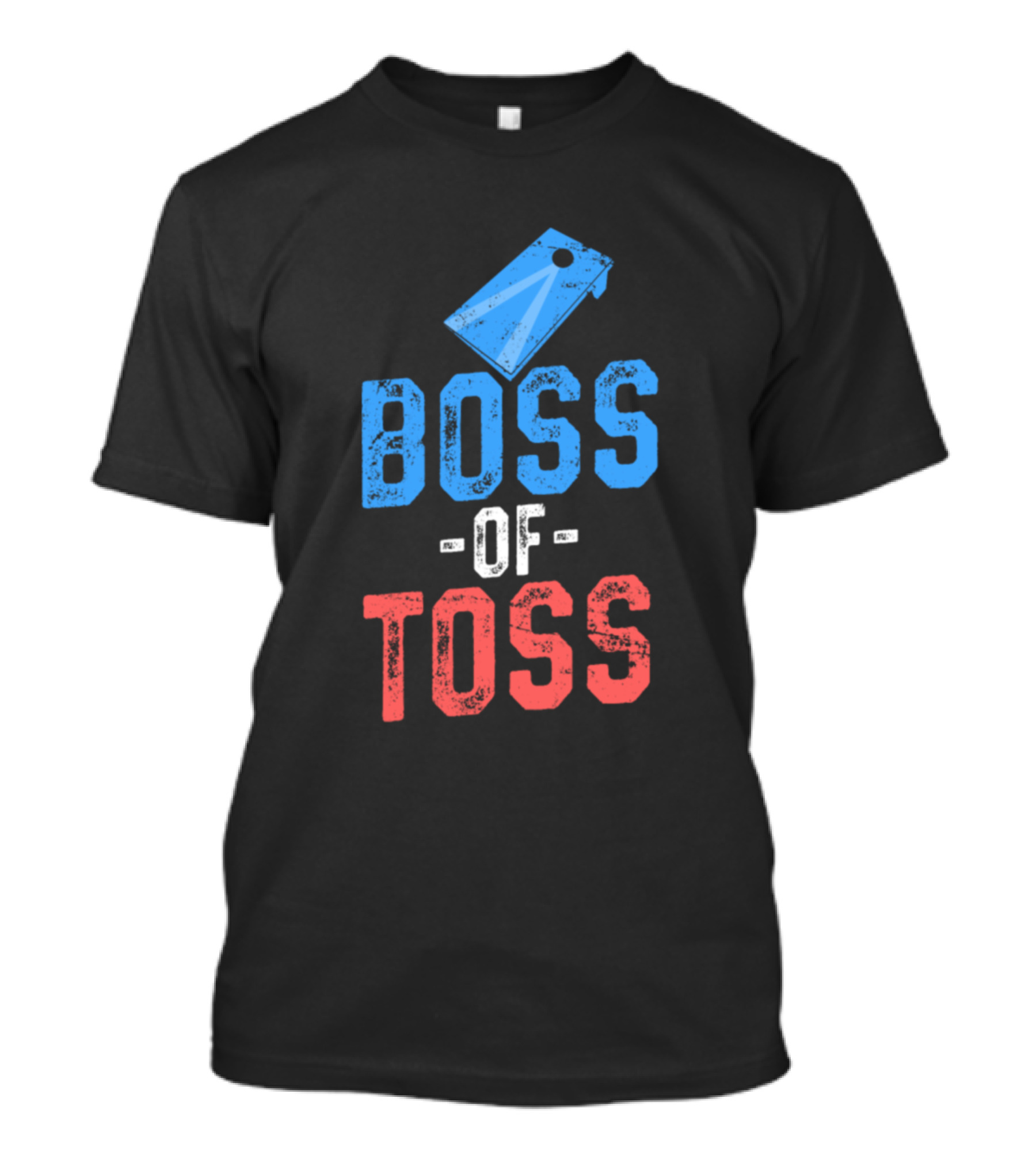 BOSS OF TOSS Cornhole Champion American Flag Colors T-Shirt