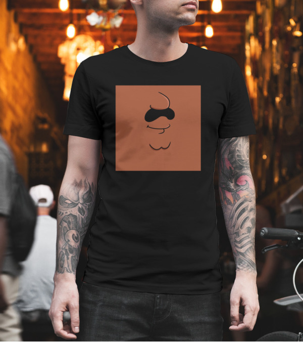 Cartoon Smile Mustache Mystery T-Shirt Cartoon Smile Mustache Mystery T-Shirt
