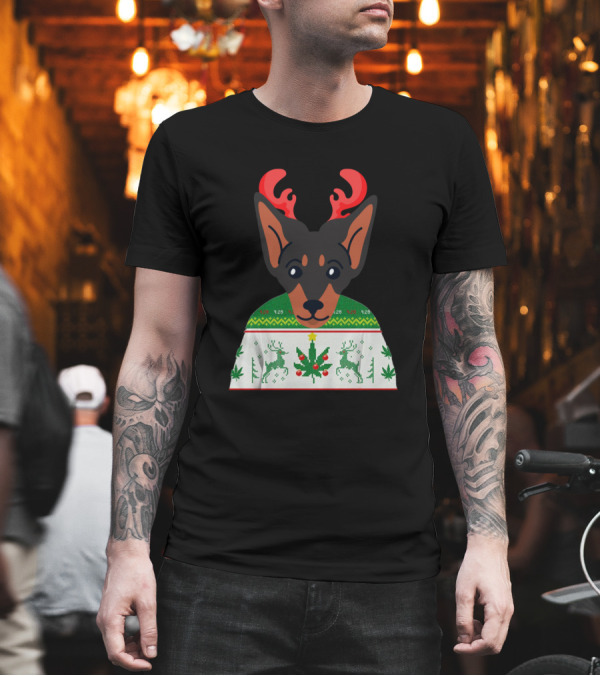 Xoloitzcuintle Christmas Reindeer Ugly Sweater Cute Dog T-Shirt Xoloitzcuintle Christmas Reindeer Ugly Sweater Cute Dog T-Shirt