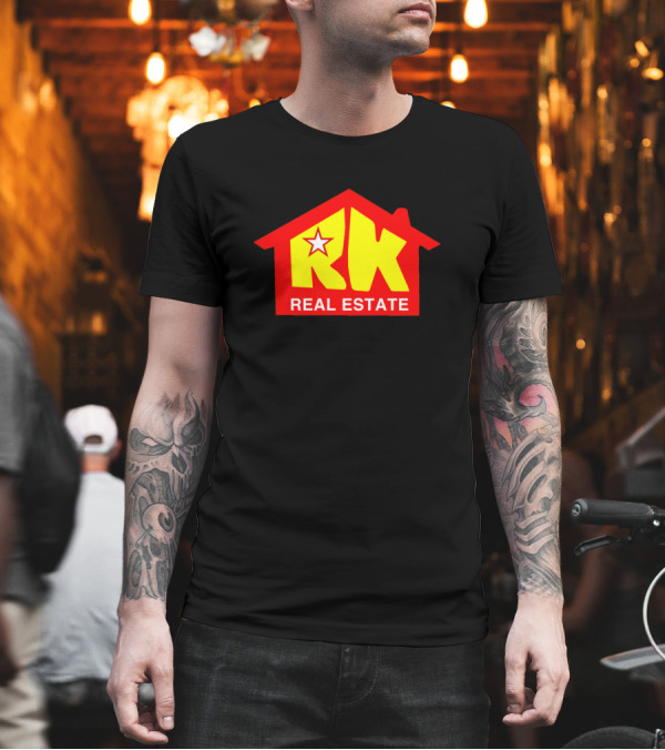 RK Real Estate House Logo with Star T-Shirt RK Real Estate House Logo with Star T-Shirt