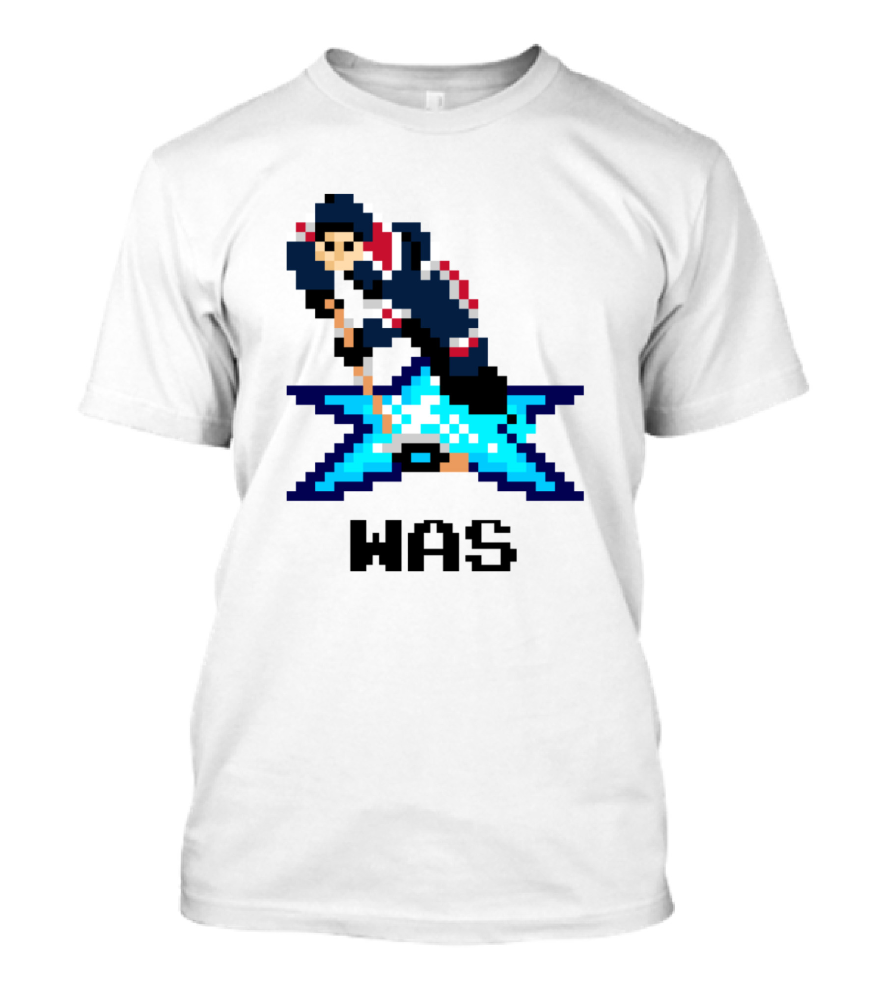 16 Bit Ice Hockey WAS Starburst Pixel T-Shirt