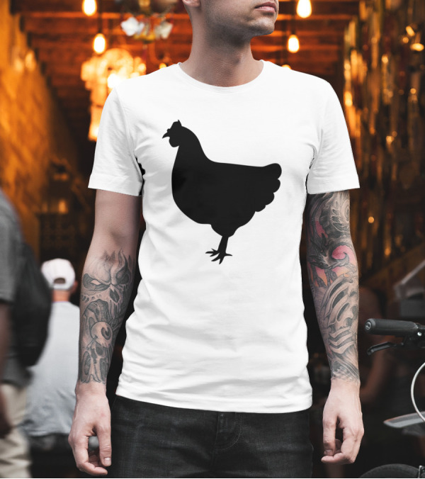 Chicken Silhouette Black T-Shirt Chicken Silhouette Black T-Shirt
