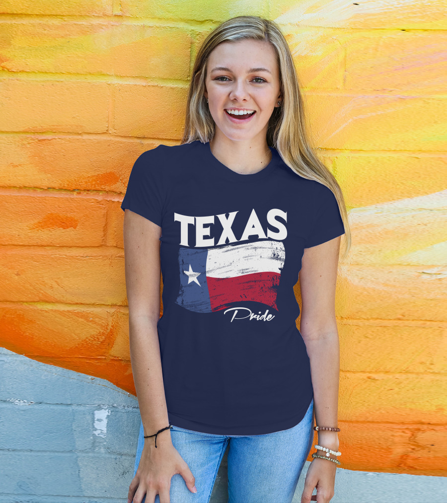 Texas Pride Lone Star Flag Bold Statement T-Shirt