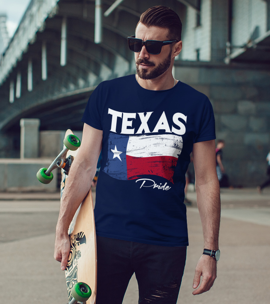 Texas Pride Lone Star Flag Bold Statement T-Shirt