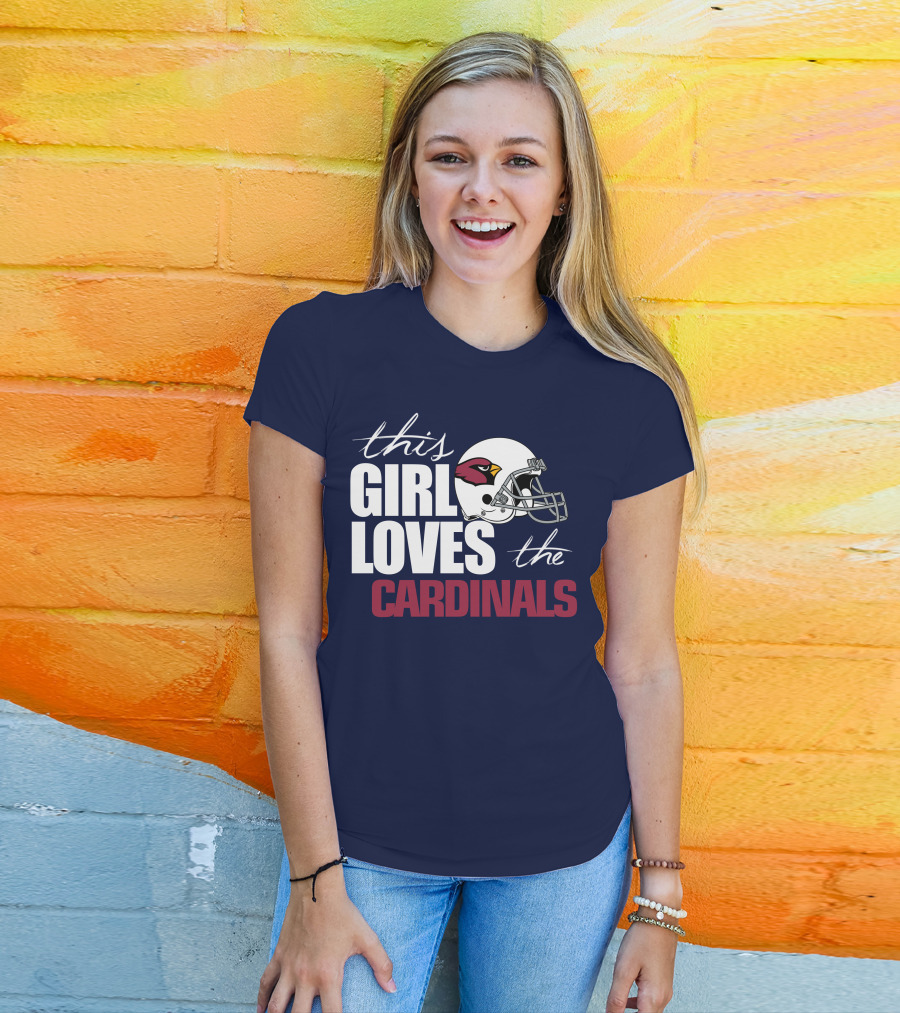 This Girl Loves The Arizona Cardinals Helmet T-Shirt