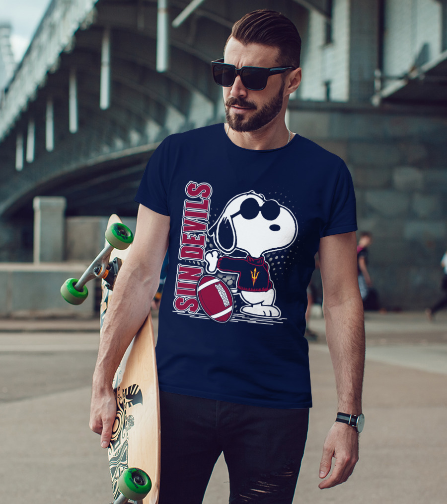 Sun Devils Snoopy Football T-Shirt