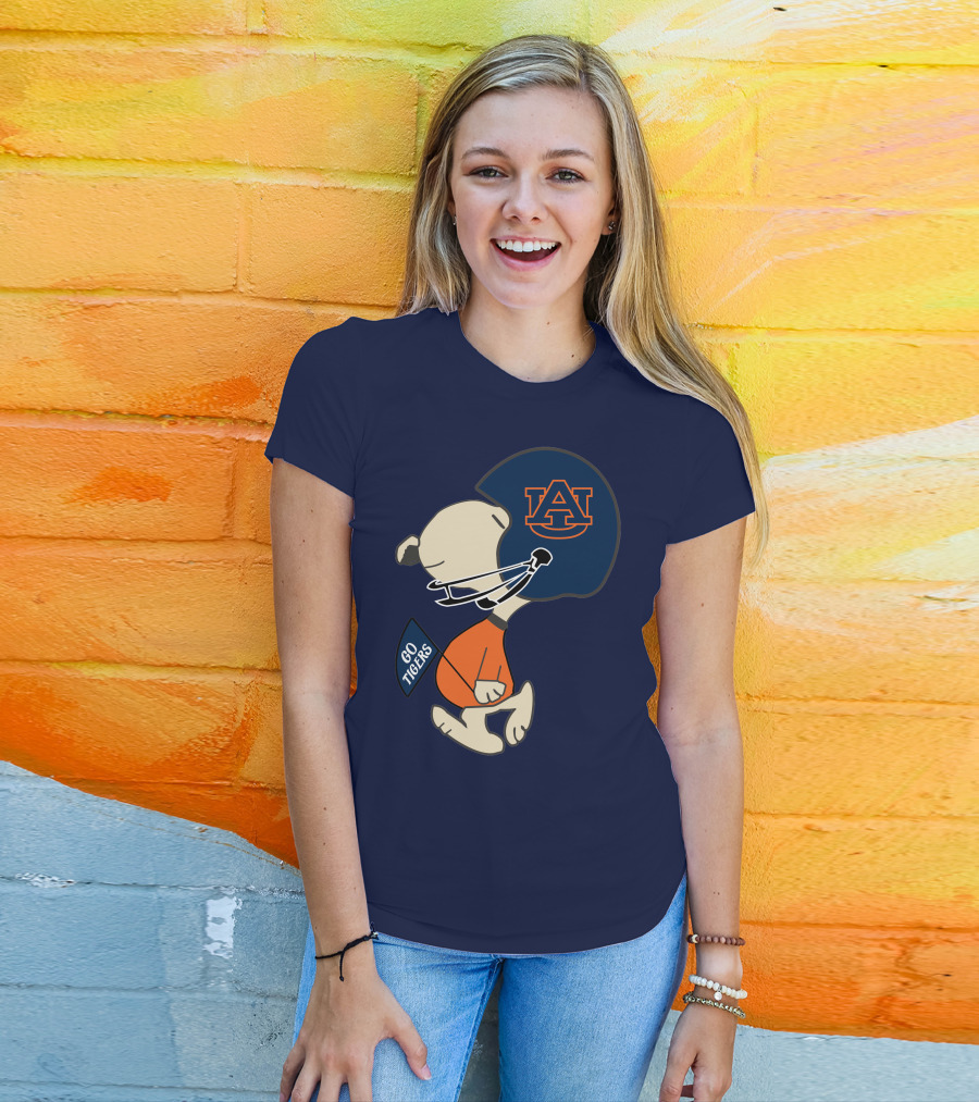 Go Tigers Auburn University Football Snoopy T-Shirt