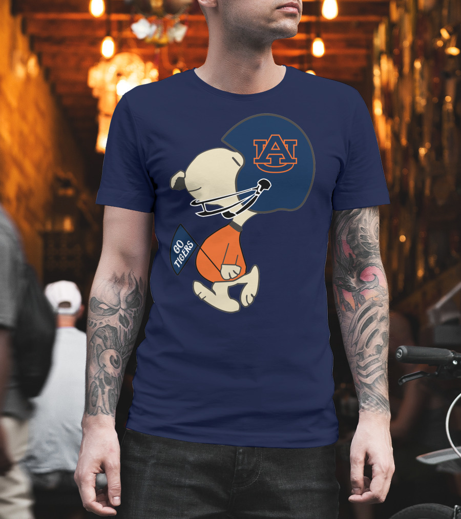 Go Tigers Auburn University Football Snoopy T-Shirt