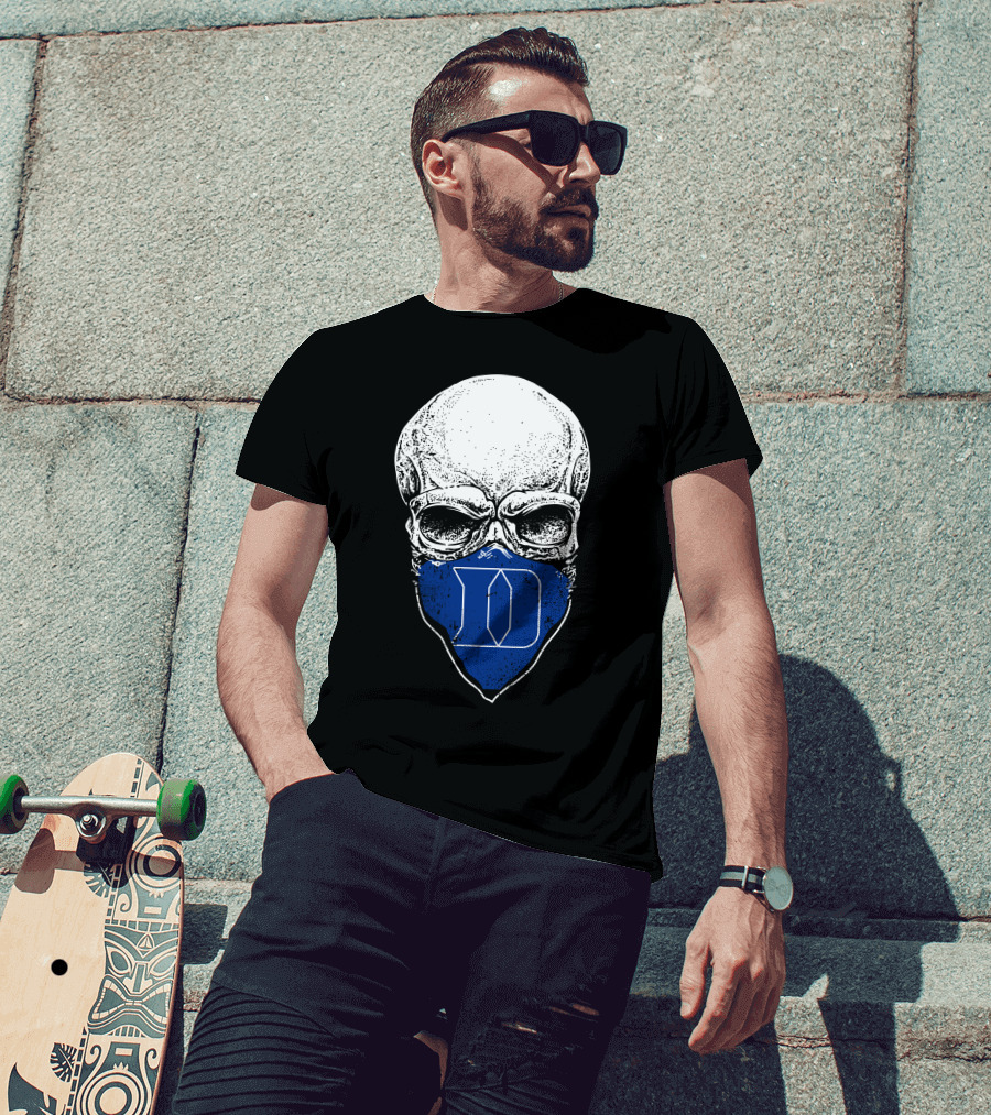 Duke Blue Devils D Logo Skull T-Shirt