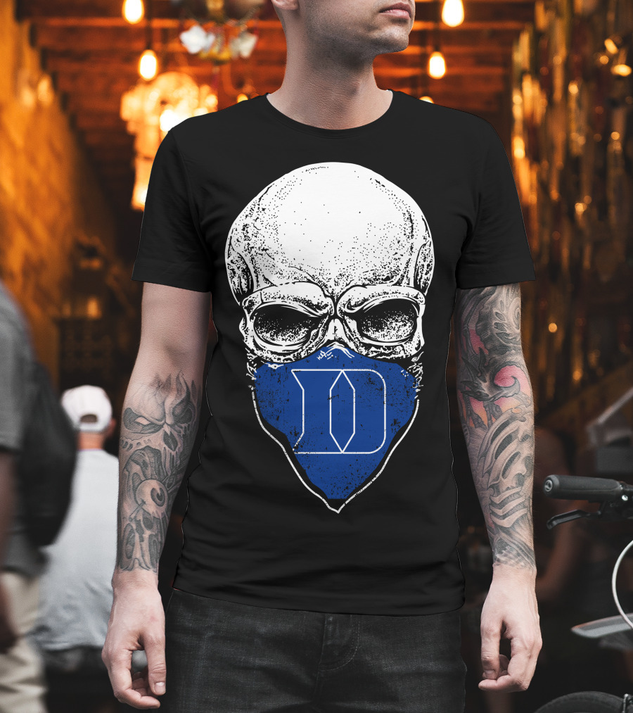 Duke Blue Devils D Logo Skull T-Shirt