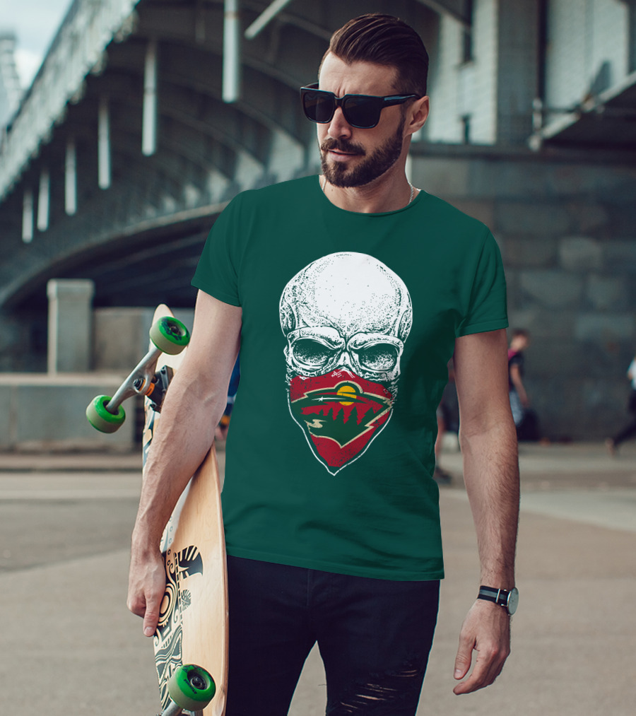 Minnesota Wild Skull Logo Bandana T-Shirt