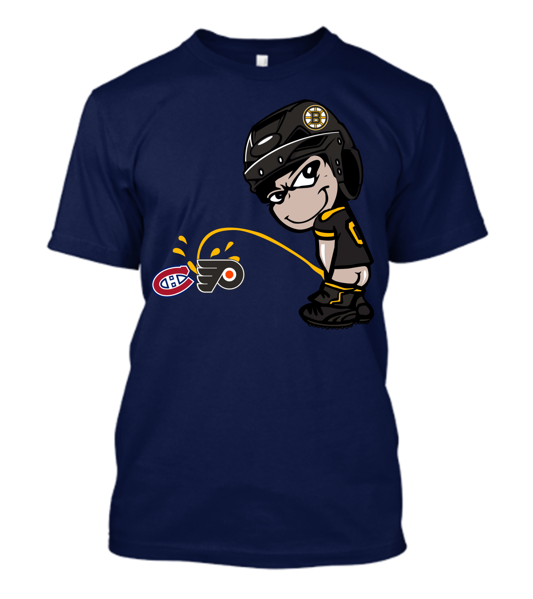 Boston Bruins Hockey Rivalry Montreal Canadiens Philadelphia Flyers T-Shirt