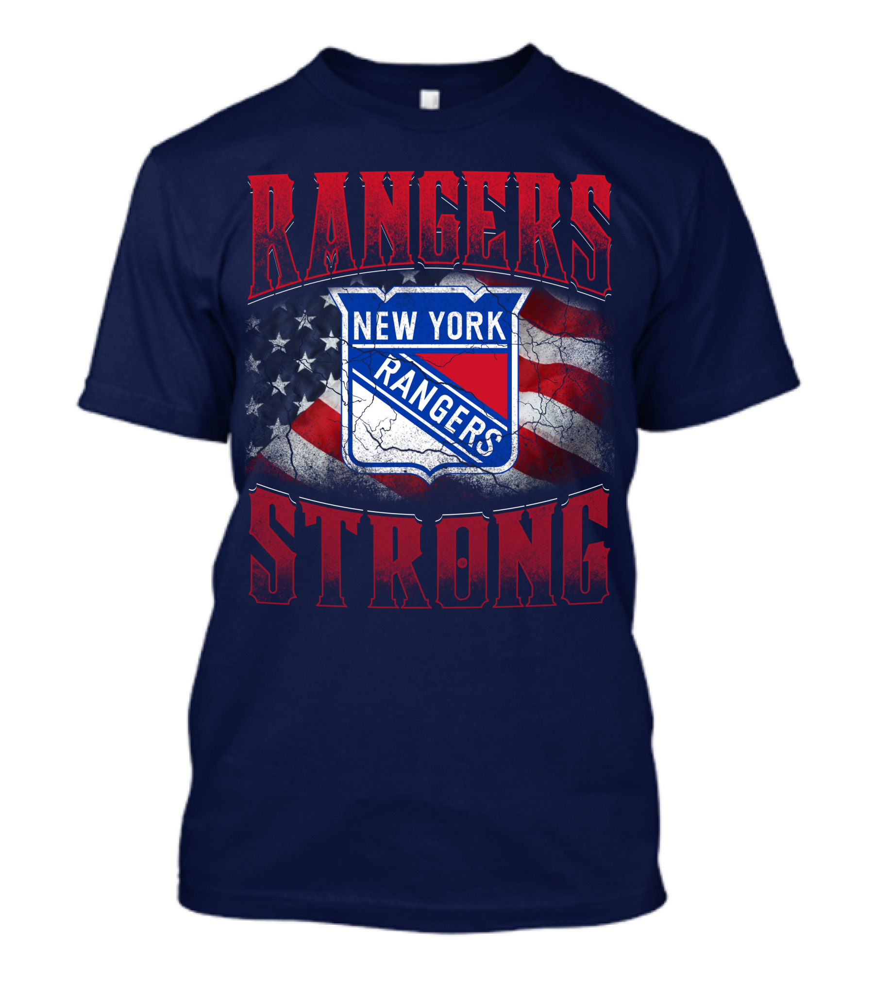 Rangers Strong New York American Flag T-Shirt