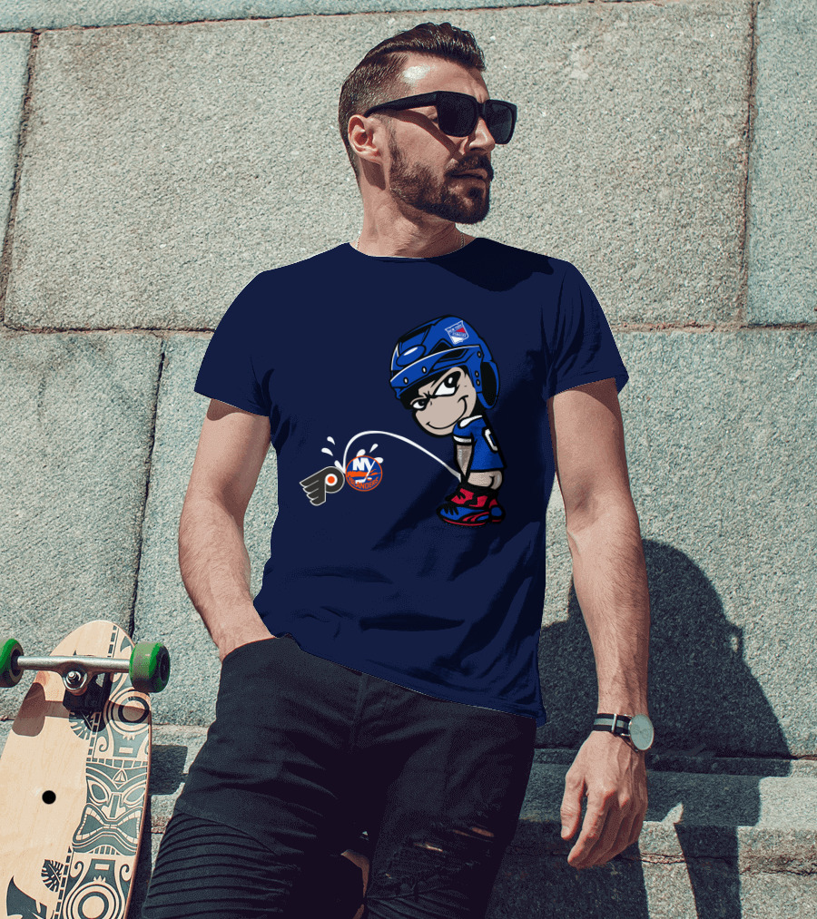 New York Rangers Fan Ny Islanders Philadelphia Flyers Rivalry T-Shirt