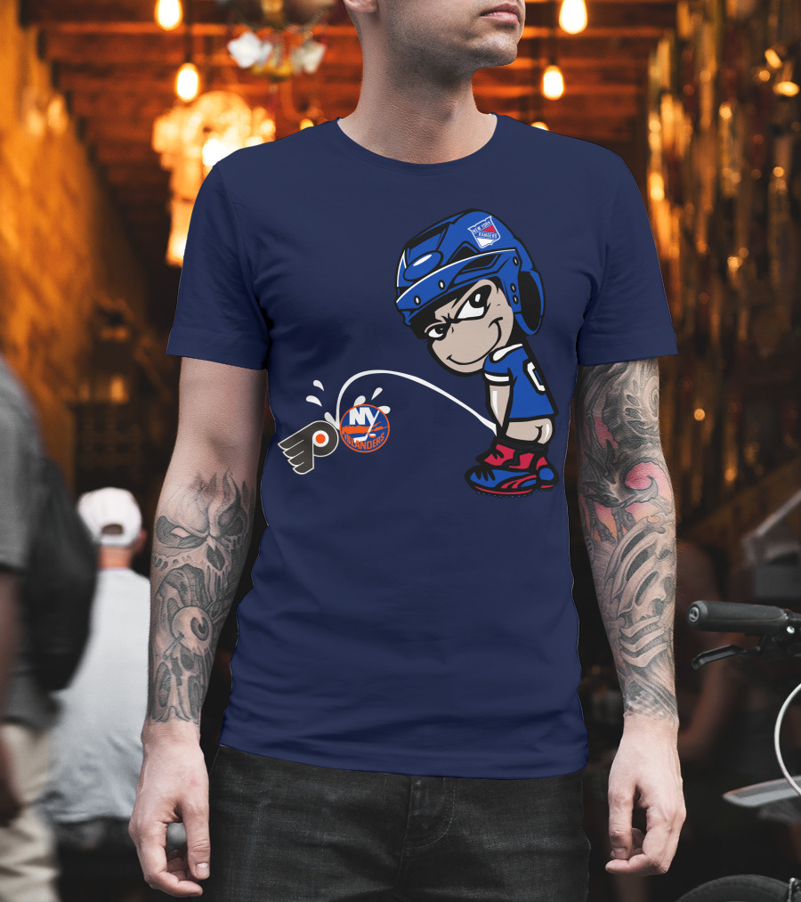 New York Rangers Fan Ny Islanders Philadelphia Flyers Rivalry T-Shirt