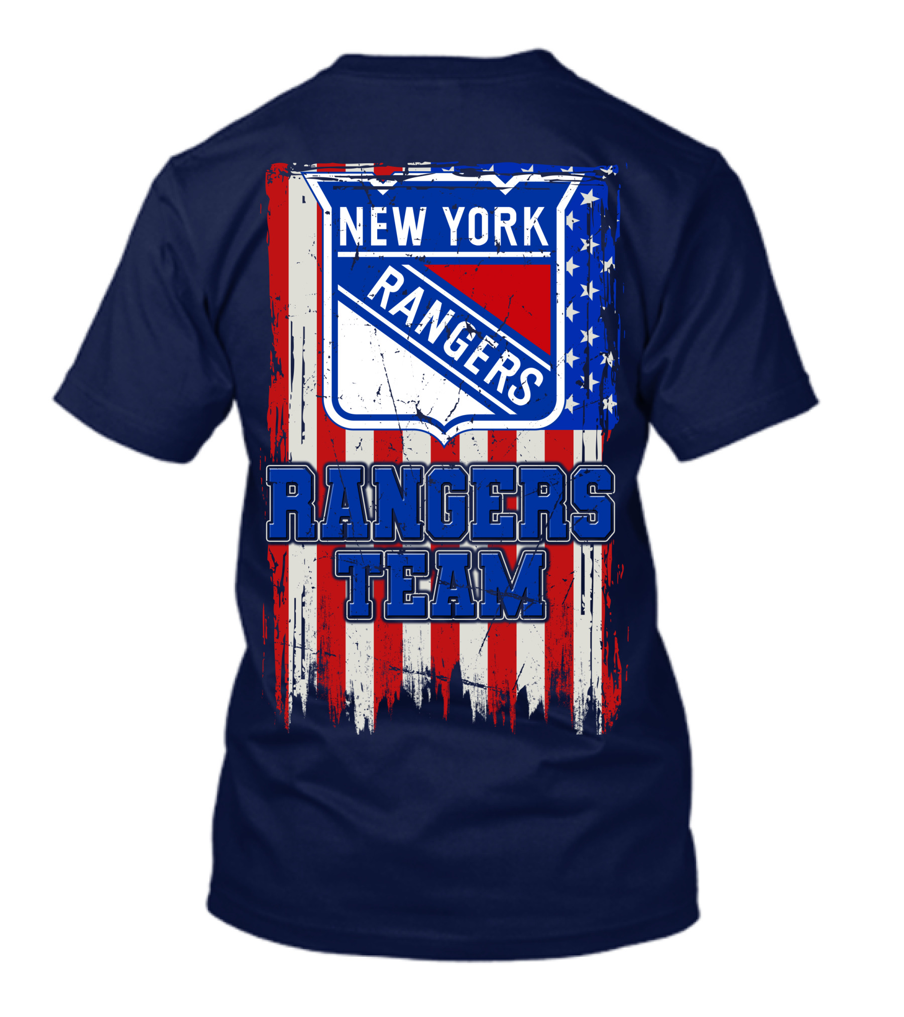 New York Rangers Team American Flag Style T-Shirt