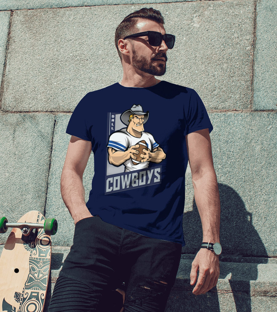 Dallas Cowboys Football Cartoon Character T-Shirt