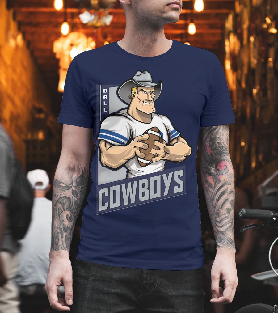 Dallas Cowboys Football Cartoon Character T-Shirt