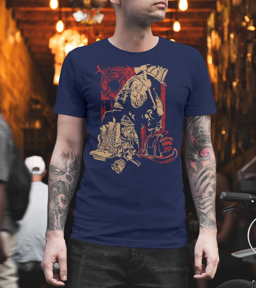 Firefighters Brotherhood Honor In Tradition And Valor 343 T-Shirt