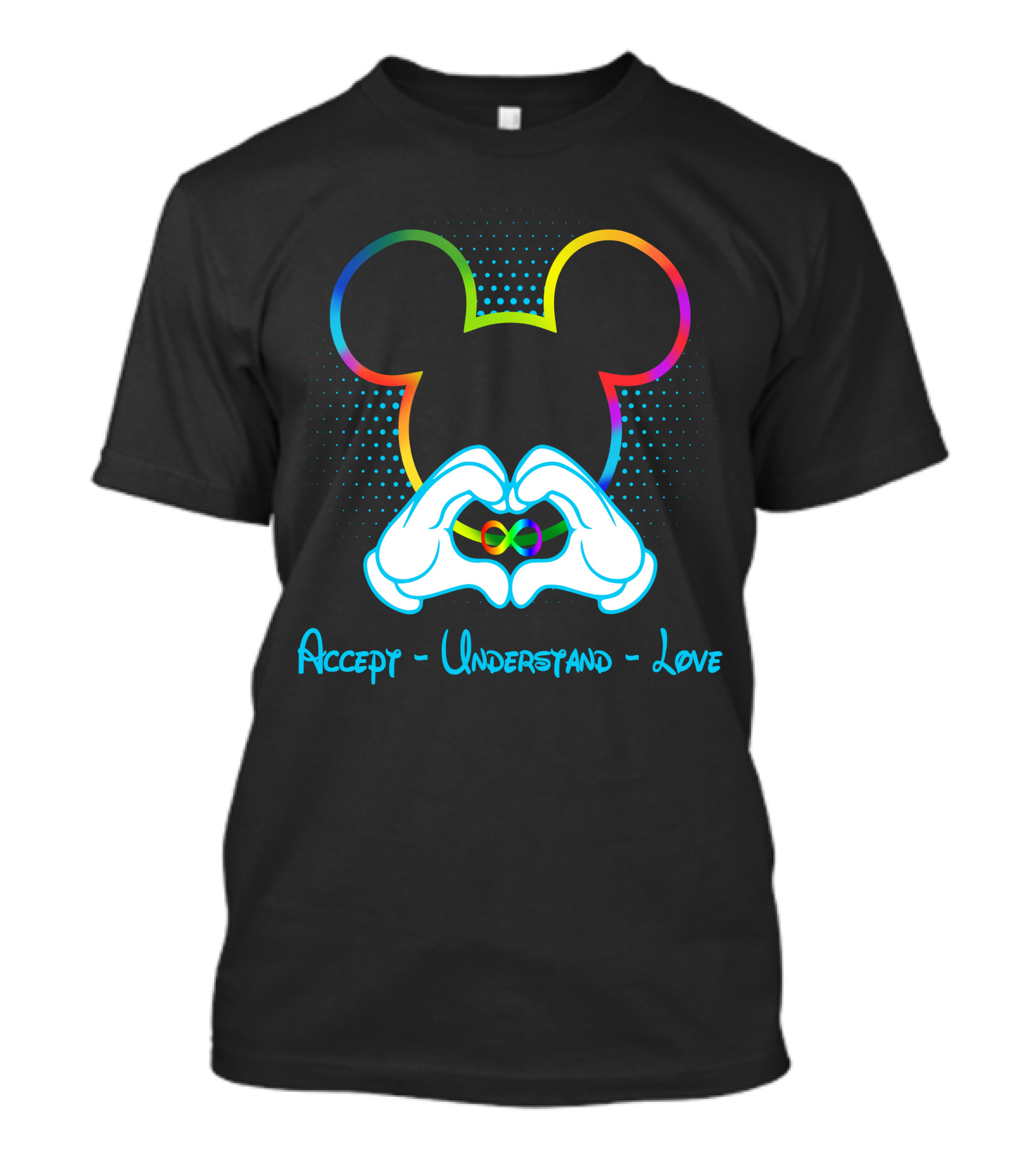 Accept Understand Love Mickey Autism Infinity T-Shirt