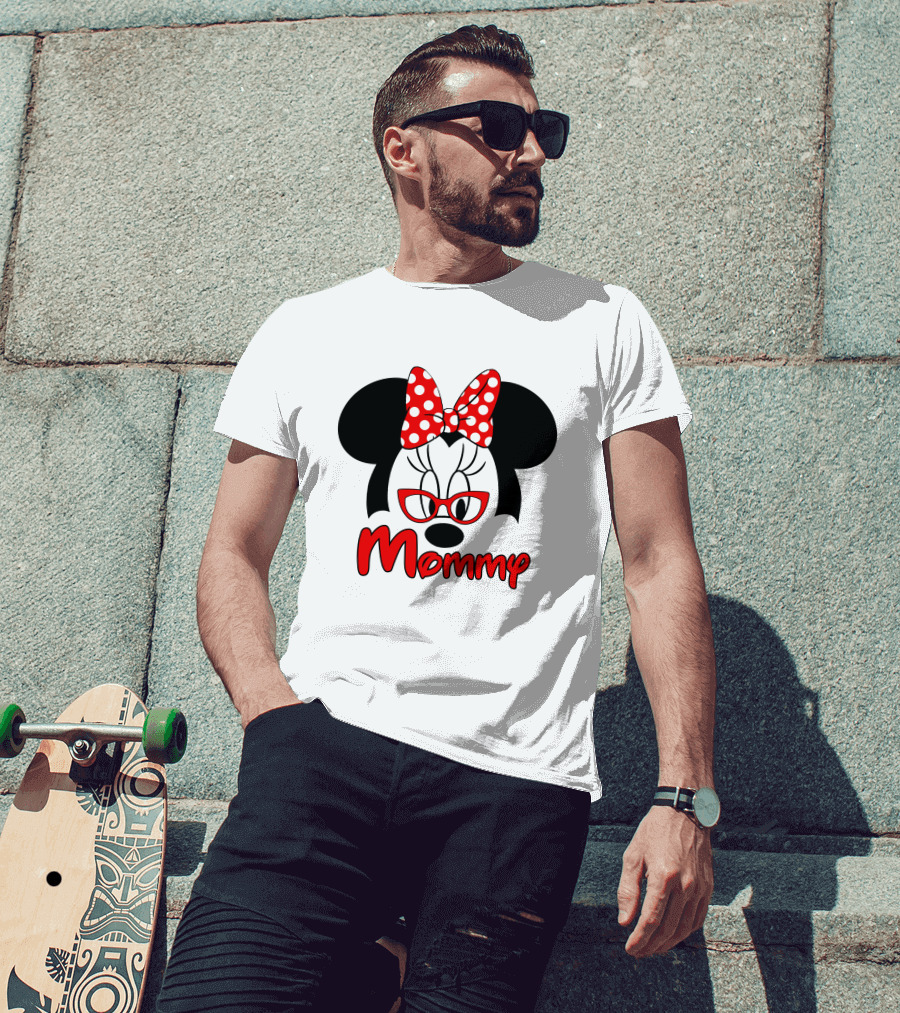 Minnie Mouse Red Bow Mommy T-Shirt