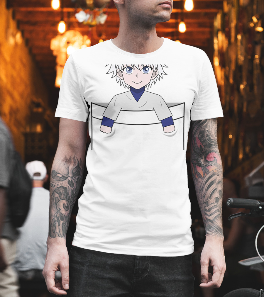 Killua Pocket Character Hunter X Hunter Anime Fan T-Shirt