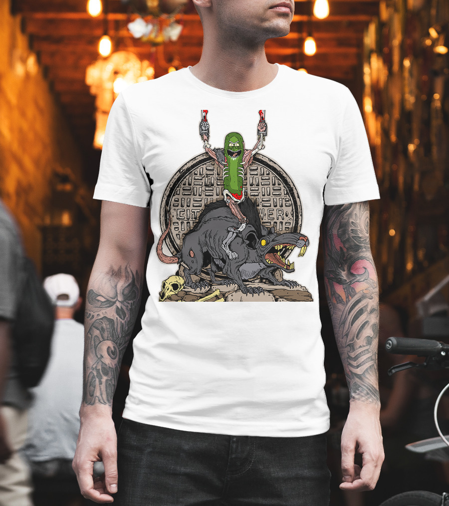 Rick and Morty Pickle Rat City Sewer Power T-Shirt