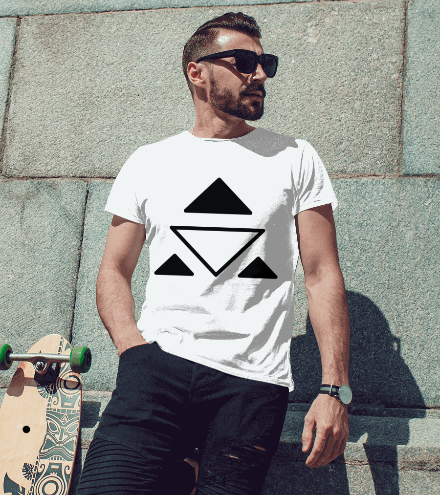 Tribal Symbols Spiritual Balance Triangles T-Shirt
