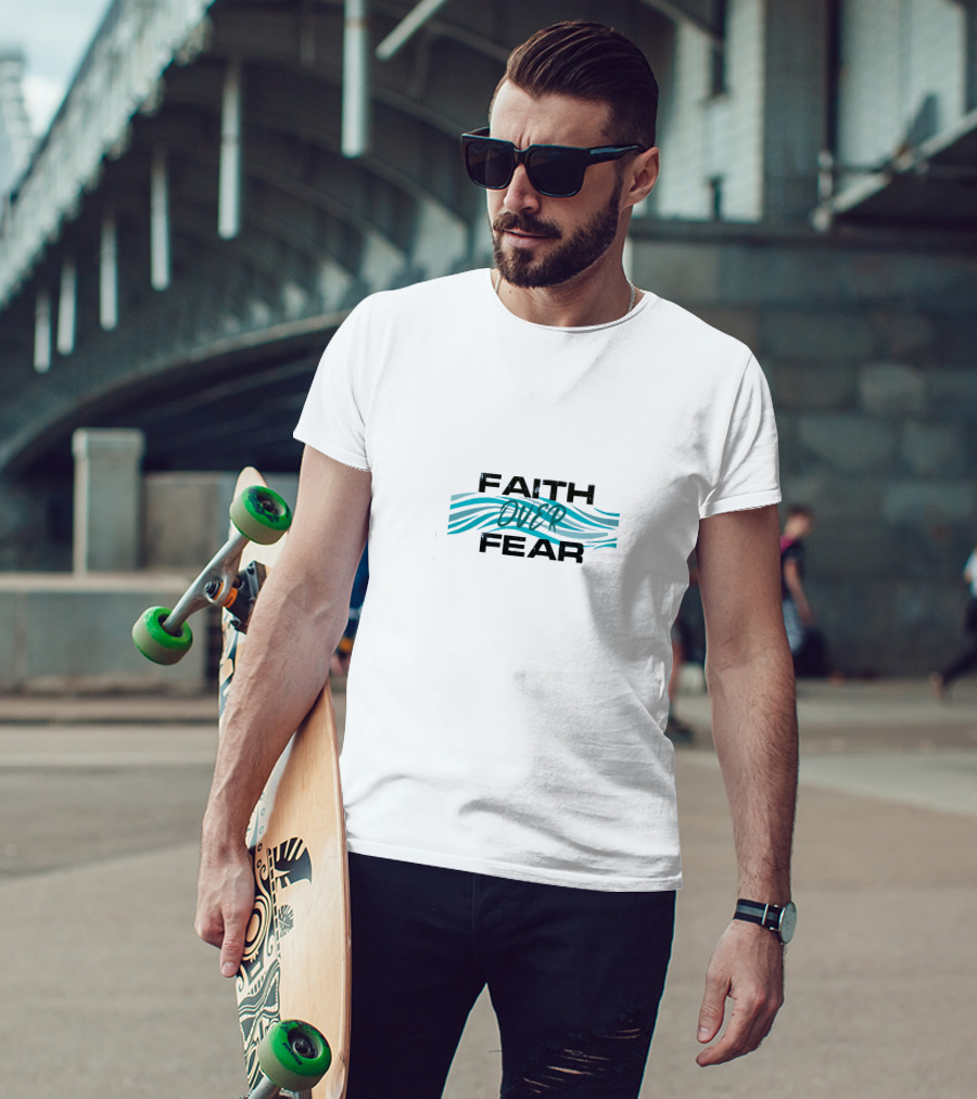 Faith Over Fear Wave Pattern Elements T-Shirt