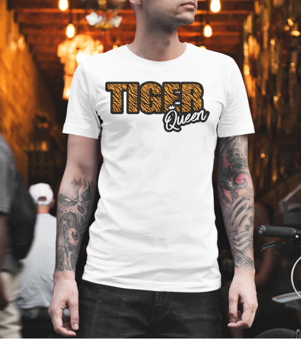 Tiger Queen Crowned with Stripes T-Shirt Tiger Queen Crowned with Stripes T-Shirt
