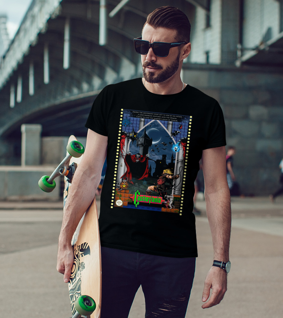 CASTLEVANIA Lone Warrior Ventures Into Demon Castle To End Vampire's Reign Of Terror T-Shirt
