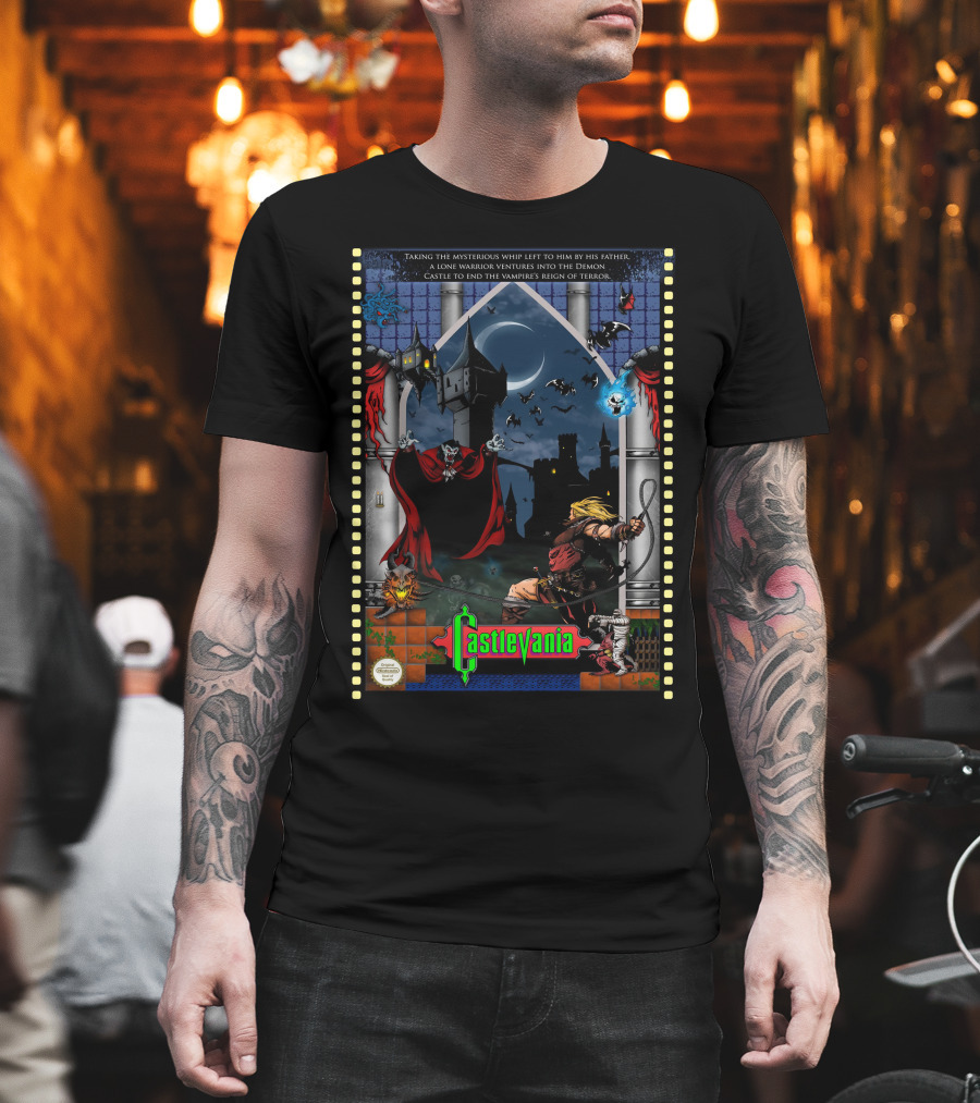 CASTLEVANIA Lone Warrior Ventures Into Demon Castle to End Vampire's Reign of Terror T-Shirt