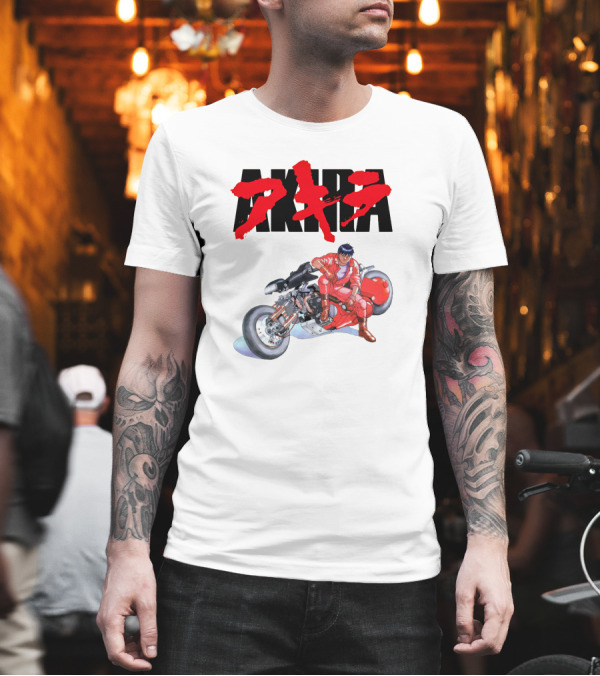 AKIRA Iconic Kaneda and Motorcycle Scene T-Shirt AKIRA Iconic Kaneda and Motorcycle Scene T-Shirt