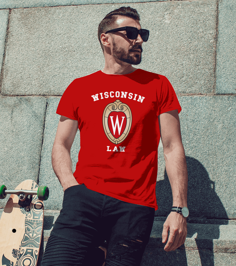 WISCONSIN LAW W Crest Red T-Shirt