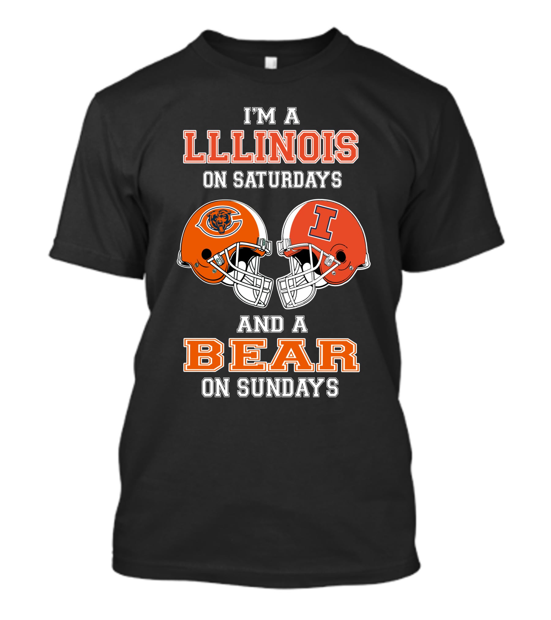 Illinois Football Saturdays Bears Sundays T-Shirt