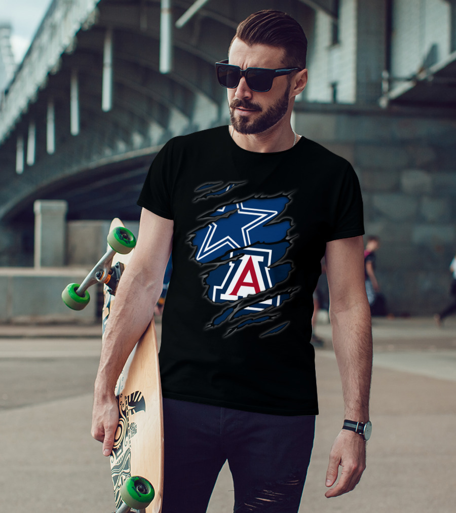 Cowboys Star And Arizona Wildcats A Logo Combination T-Shirt
