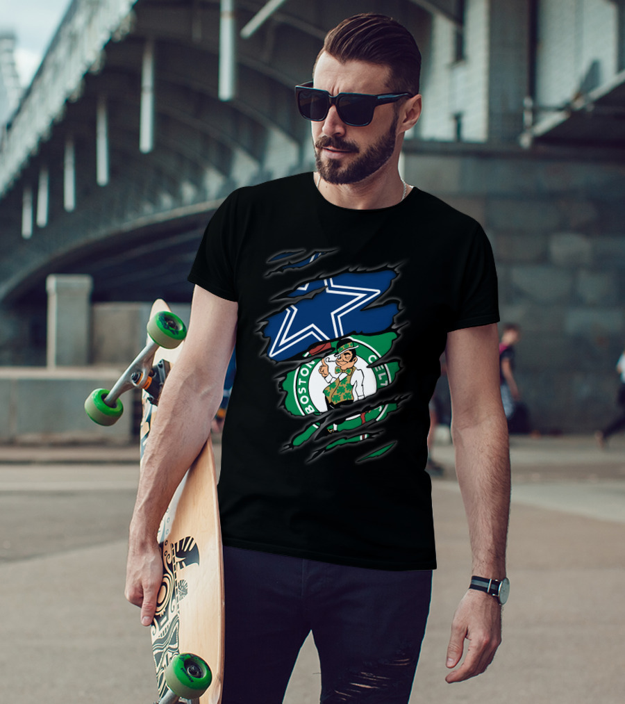 Dallas Cowboys Boston Celtics Crossover T-Shirt