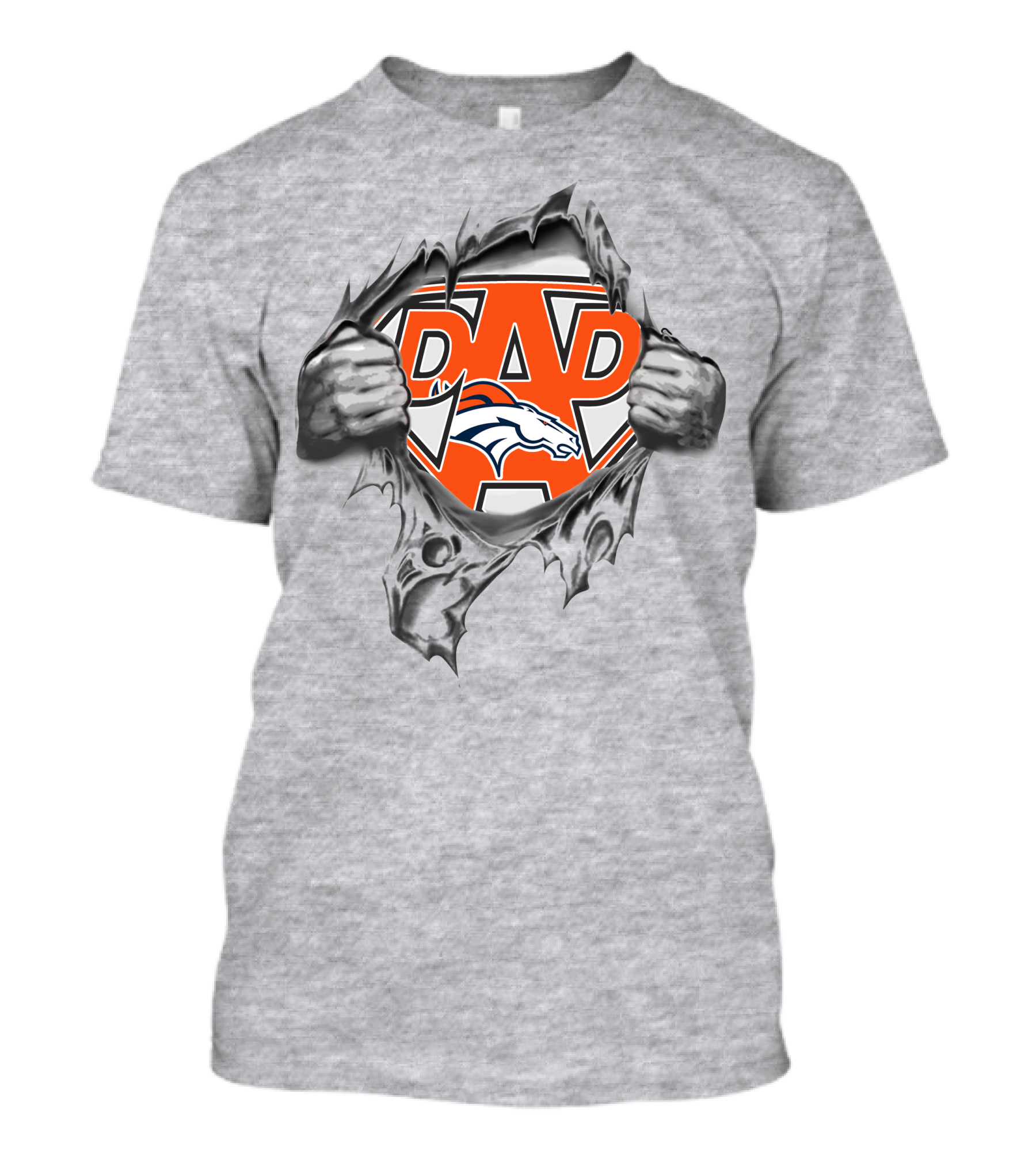 Super Dad Denver Broncos Superman Style Badge T-Shirt