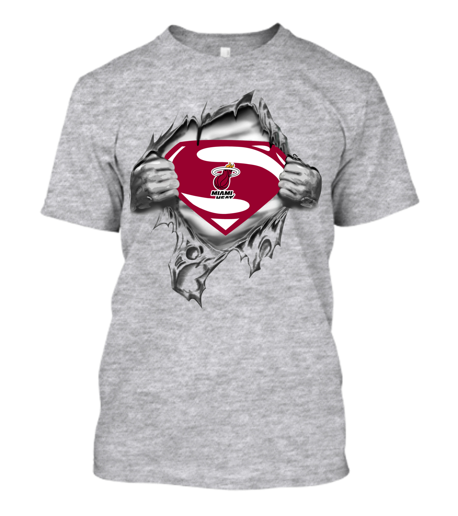Superman Miami Heat Logo Hero Villain T-Shirt